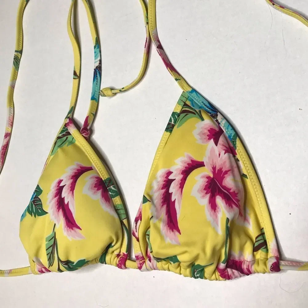 Victoria’s Secret Floral Triangle Bikini Top
